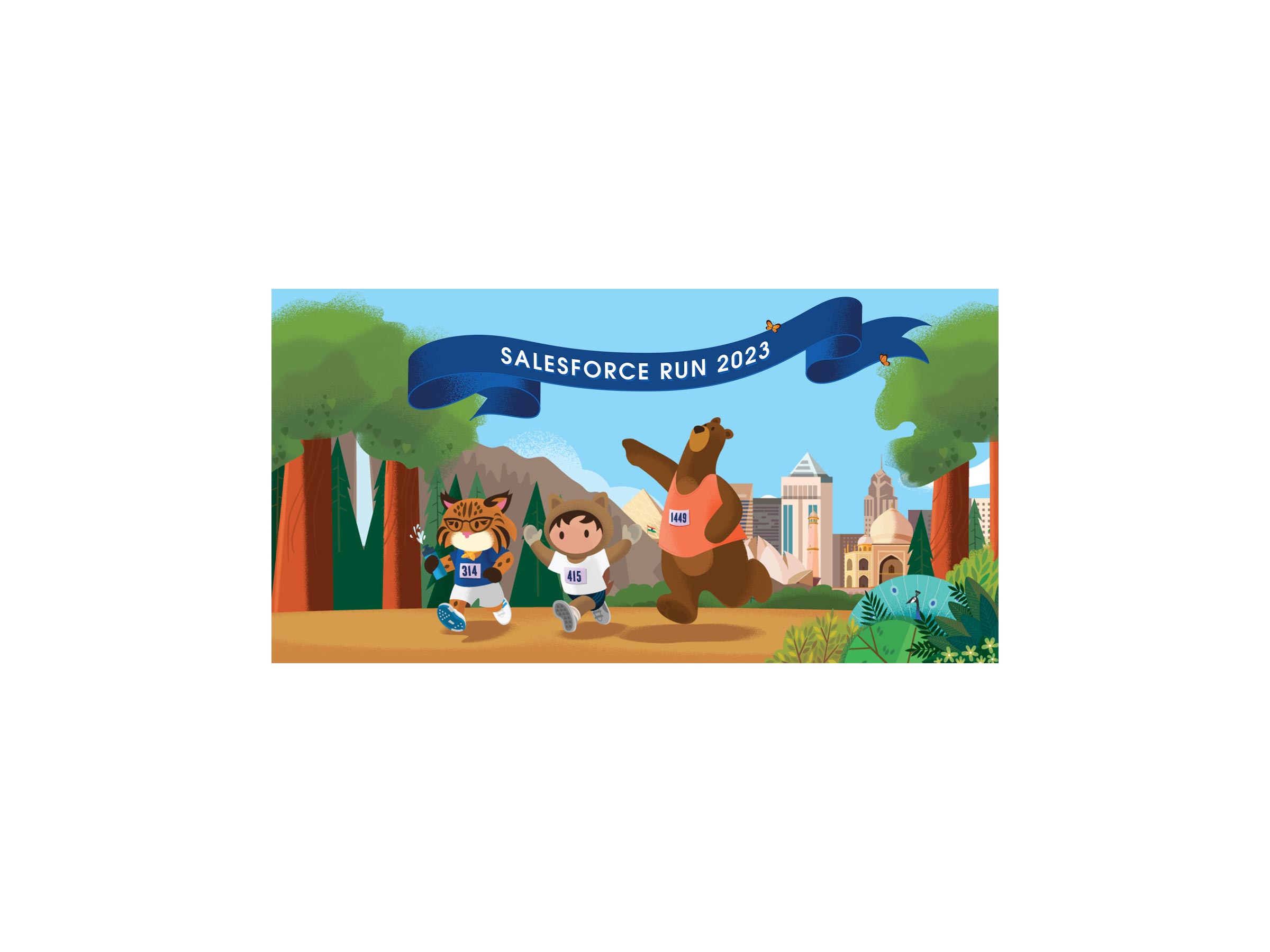 Salesforce Run 2023 base art for the event